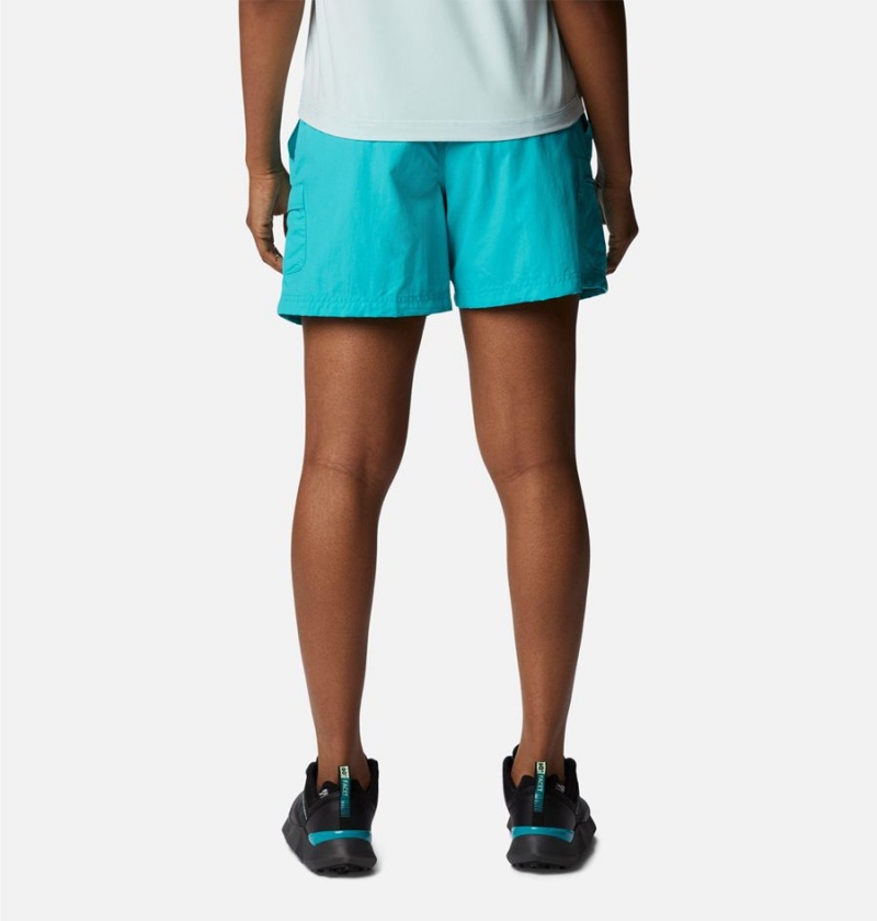 Columbia Sandy River Cargo Women's Shorts Turquoise | ZFAESU-309