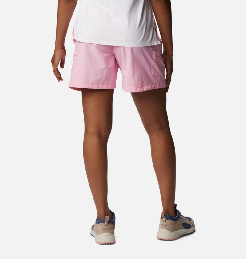 Columbia Sandy River Cargo Women's Shorts Pink | KFUGIV-782