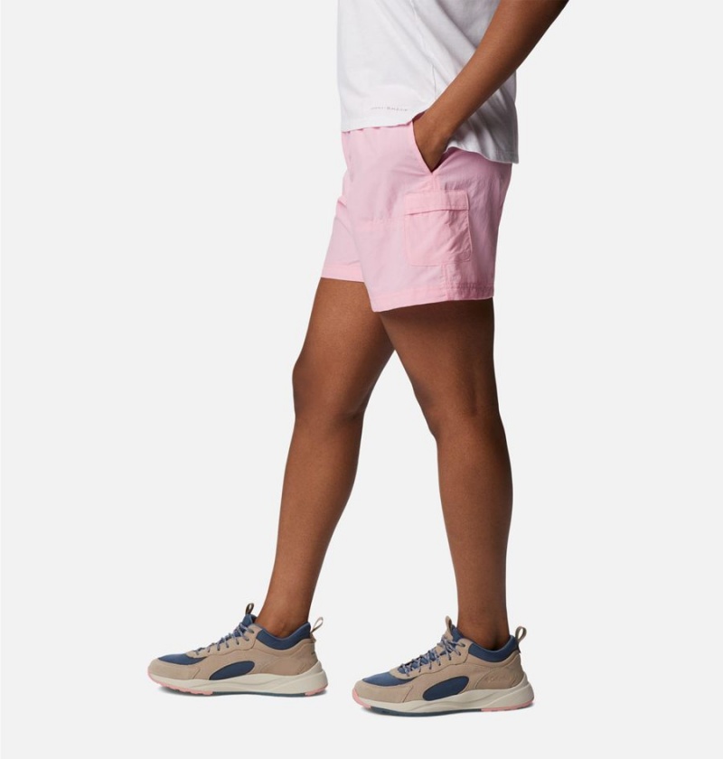 Columbia Sandy River Cargo Women's Shorts Pink | KFUGIV-782