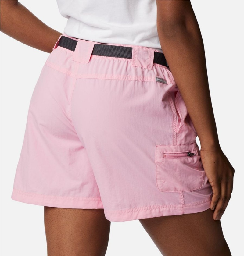 Columbia Sandy River Cargo Women's Shorts Pink | KFUGIV-782