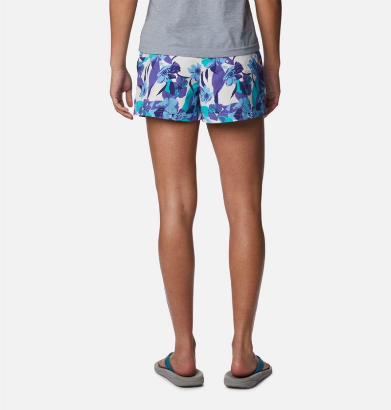 Columbia Sandy River II Printed Women's Shorts Purple | GIBUAH-973