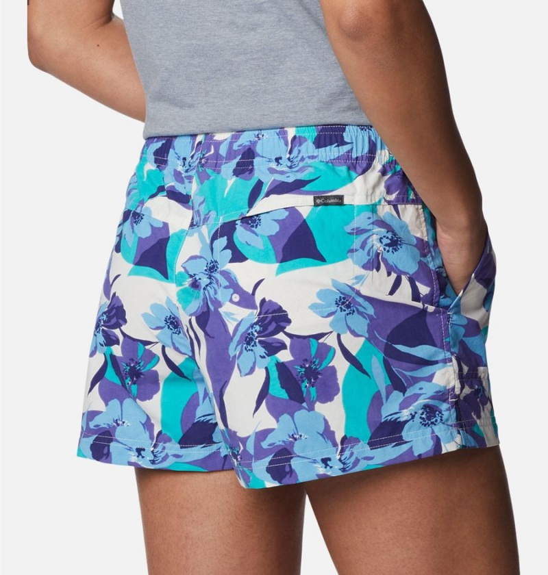 Columbia Sandy River II Printed Women's Shorts Purple | GIBUAH-973