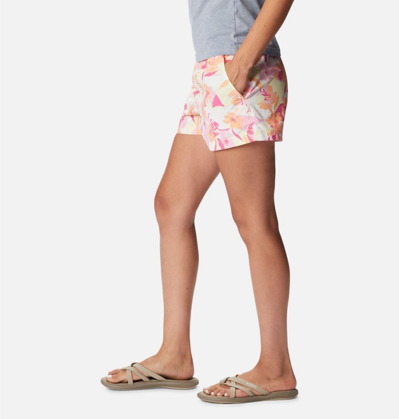 Columbia Sandy River II Printed Women's Shorts Pink | YKTWRF-694