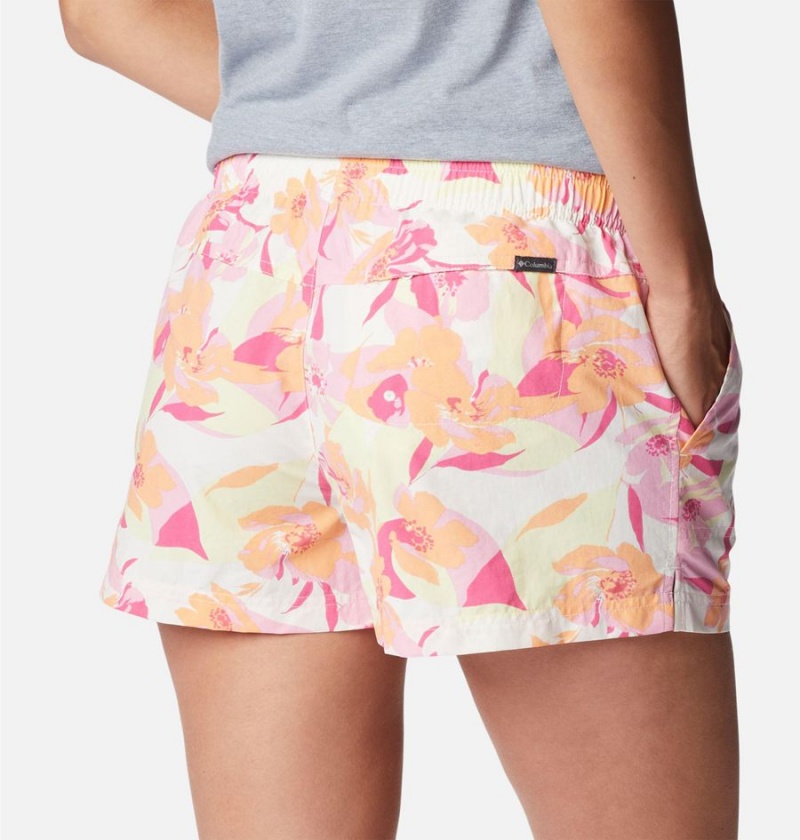 Columbia Sandy River II Printed Women's Shorts Pink | YKTWRF-694