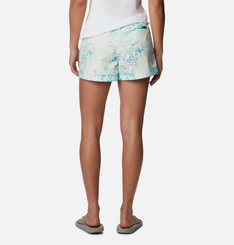 Columbia Sandy River II Printed Women's Shorts Turquoise | YDZGIC-973