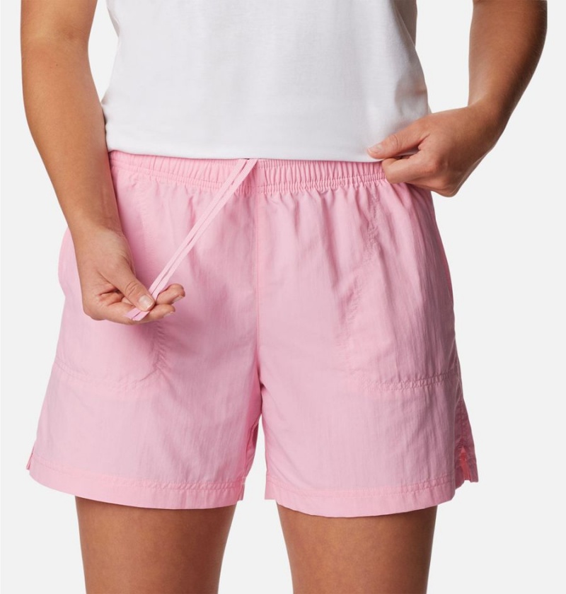 Columbia Sandy River Women's Shorts Pink | AQIDFU-832