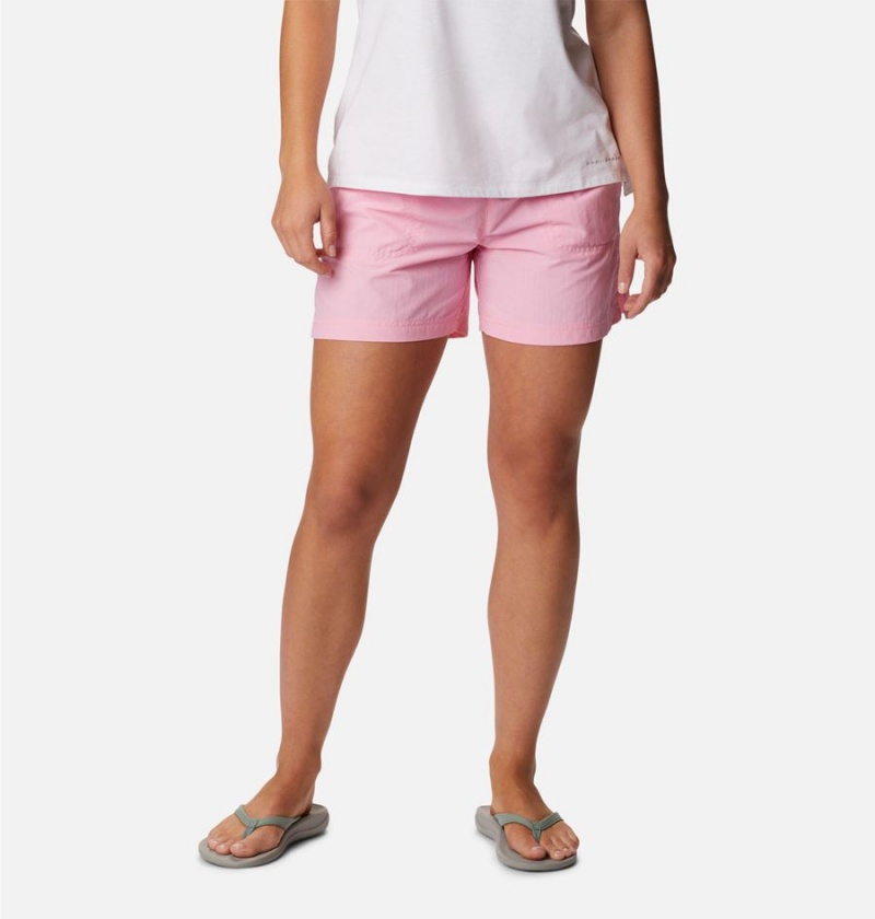 Columbia Sandy River Women\'s Shorts Pink | AQIDFU-832