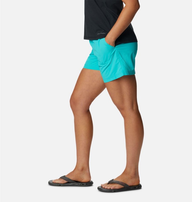 Columbia Sandy River Women's Shorts Turquoise | UFDHNE-870