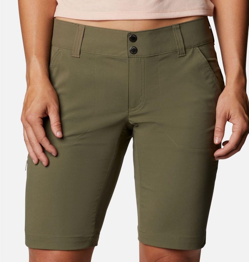 Columbia Saturday Trail Long Women's Shorts Green | RBMSPY-817