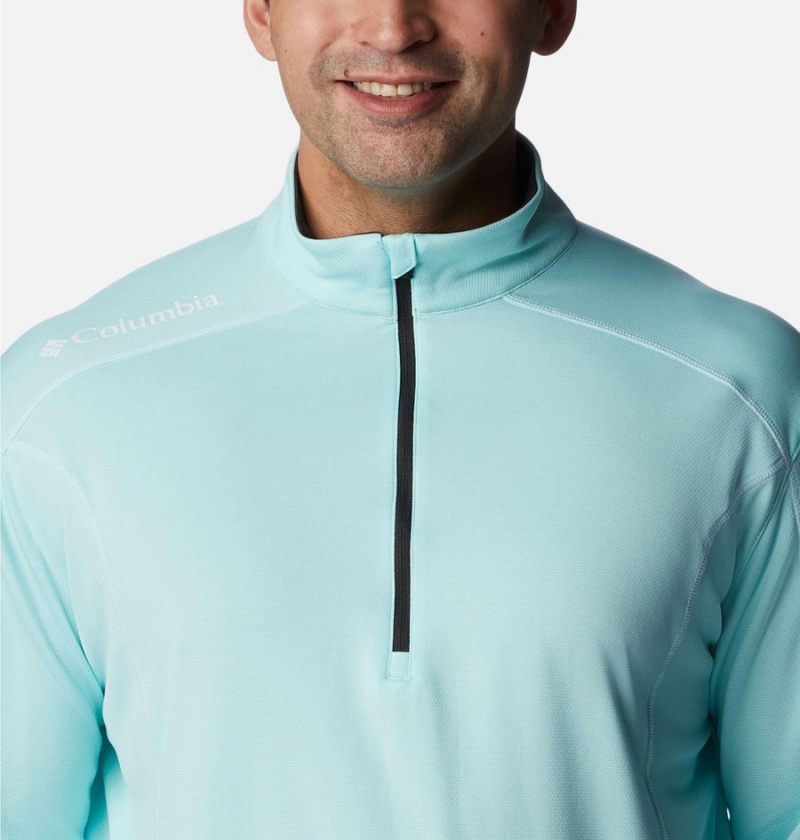 Columbia Shotgun Quarter Zip Golf Men's Pullover Turquoise | TBSYGZ-827