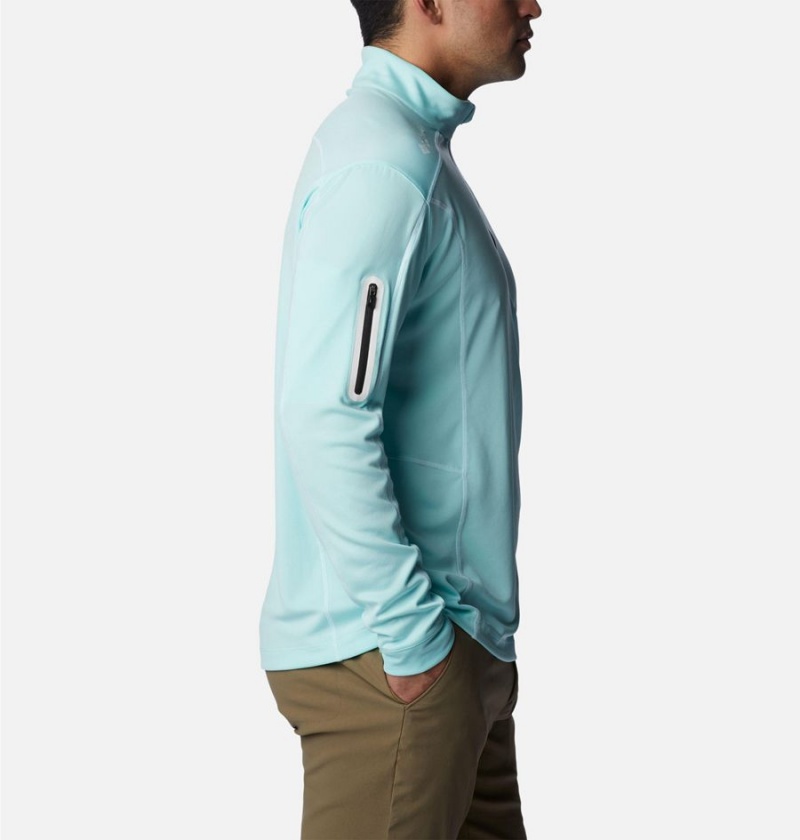 Columbia Shotgun Quarter Zip Golf Men's Pullover Turquoise | TBSYGZ-827