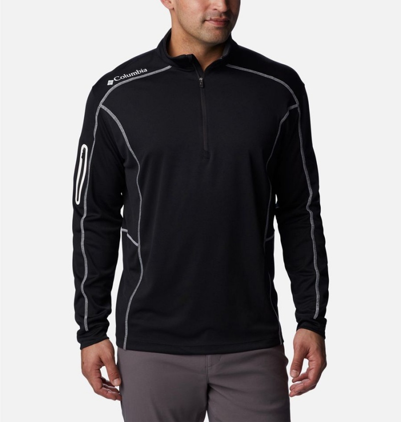 Columbia Shotgun Quarter Zip Golf Men\'s Pullover Black | UOMCYI-527