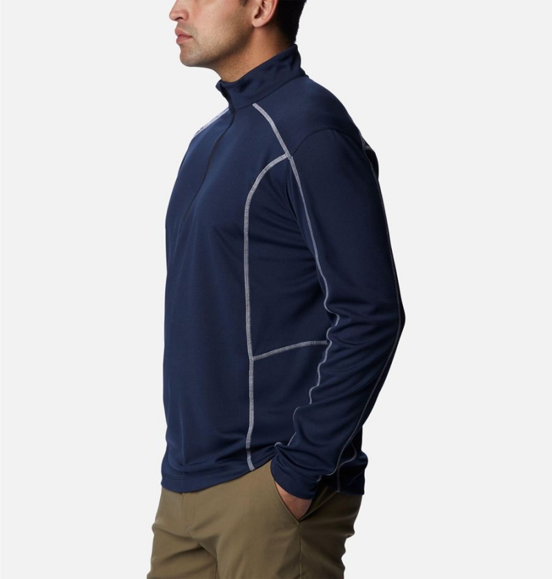 Columbia Shotgun Quarter Zip Golf Men's Pullover Navy | WRVTUH-139