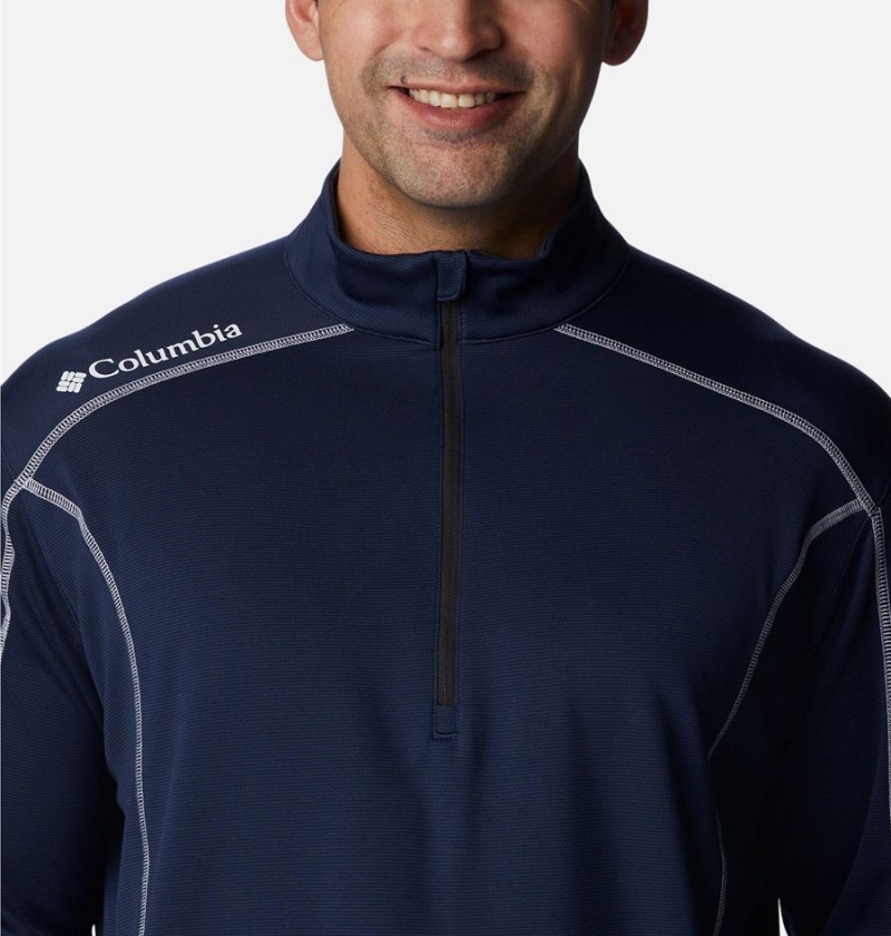 Columbia Shotgun Quarter Zip Golf Men's Pullover Navy | WRVTUH-139
