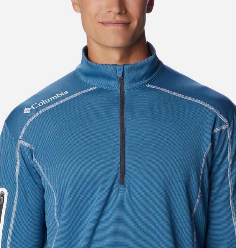 Columbia Shotgun Quarter Zip Golf Men's Pullover Blue | WSRGFI-317