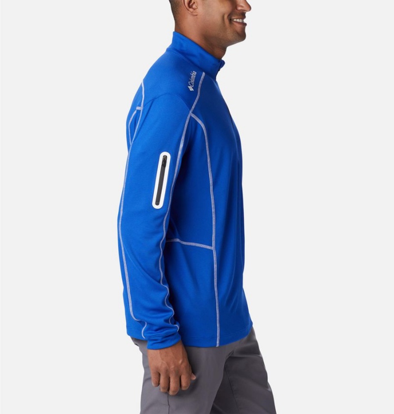 Columbia Shotgun Quarter Zip Golf Men's Pullover Blue | QGIOKP-259