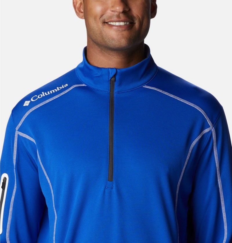 Columbia Shotgun Quarter Zip Golf Men's Pullover Blue | QGIOKP-259
