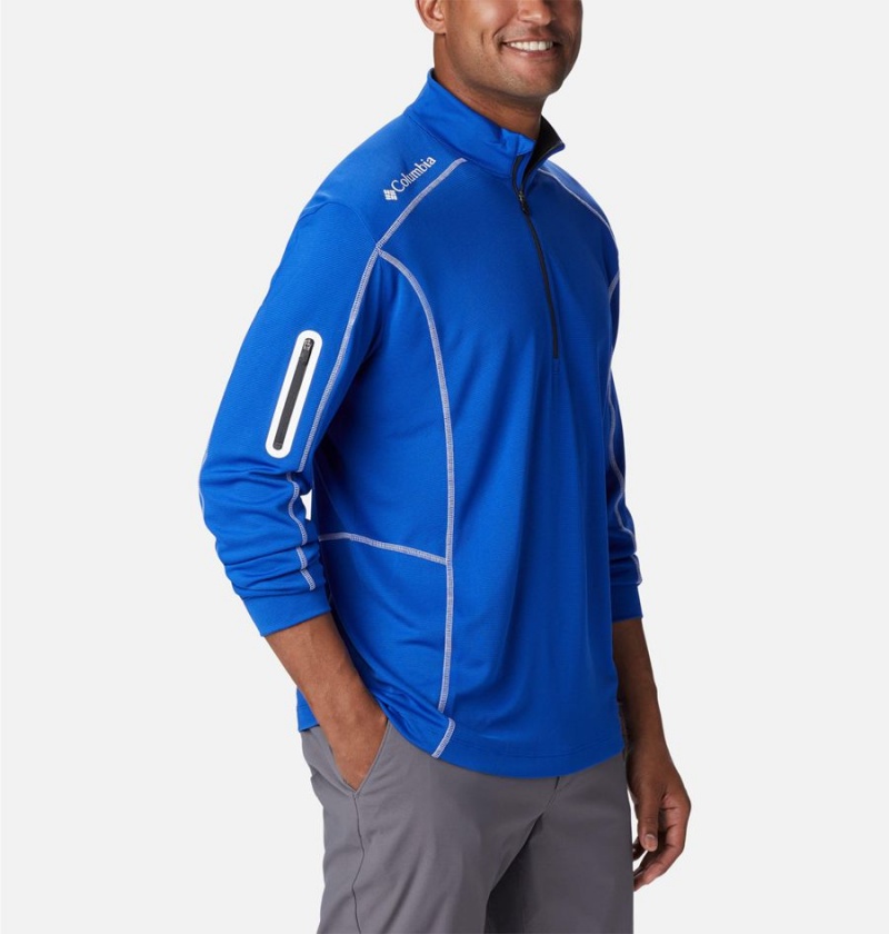 Columbia Shotgun Quarter Zip Golf Men's Pullover Blue | QGIOKP-259