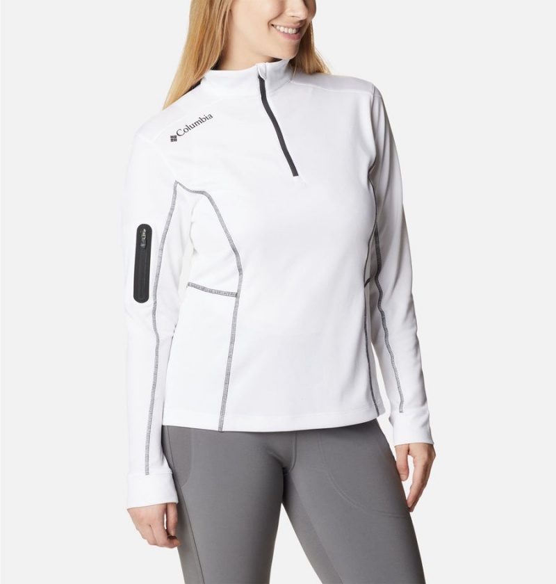 Columbia Shotgun Quarter Zip Golf Women's Pullover White | IFZYJD-059