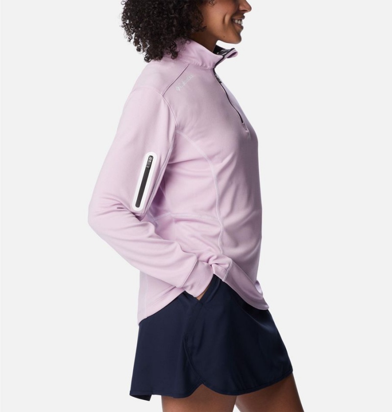 Columbia Shotgun Quarter Zip Golf Women's Pullover Purple | HJQCSI-093