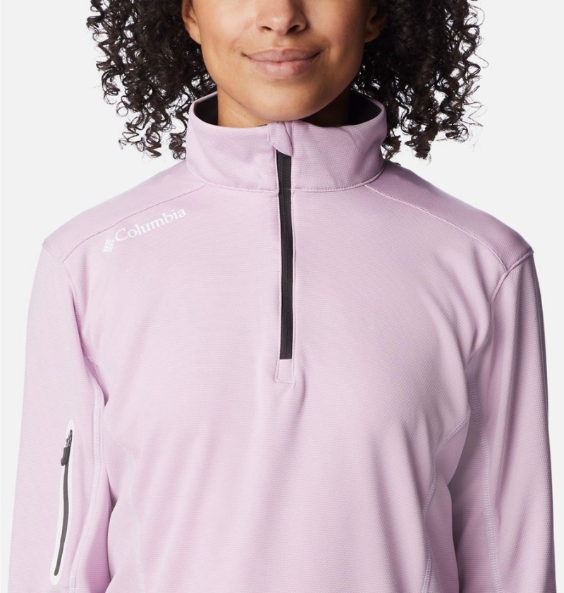 Columbia Shotgun Quarter Zip Golf Women's Pullover Purple | HJQCSI-093