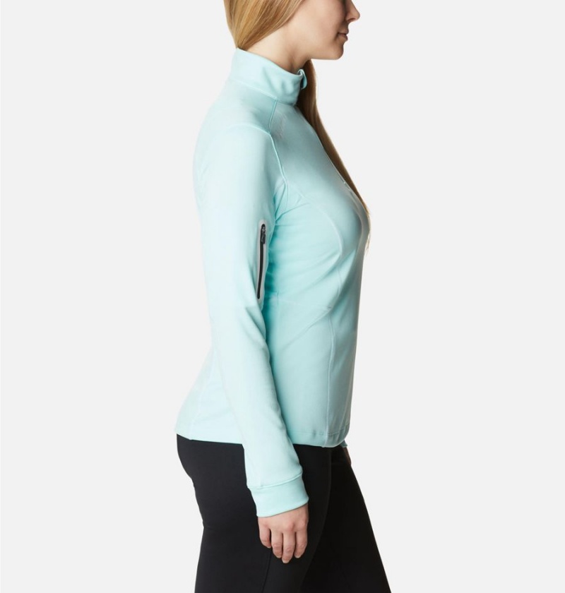 Columbia Shotgun Quarter Zip Golf Women's Pullover Turquoise | WVRMUL-294