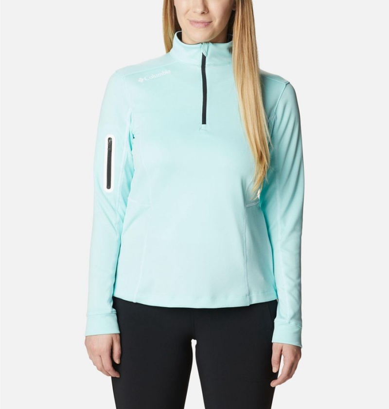 Columbia Shotgun Quarter Zip Golf Women\'s Pullover Turquoise | WVRMUL-294
