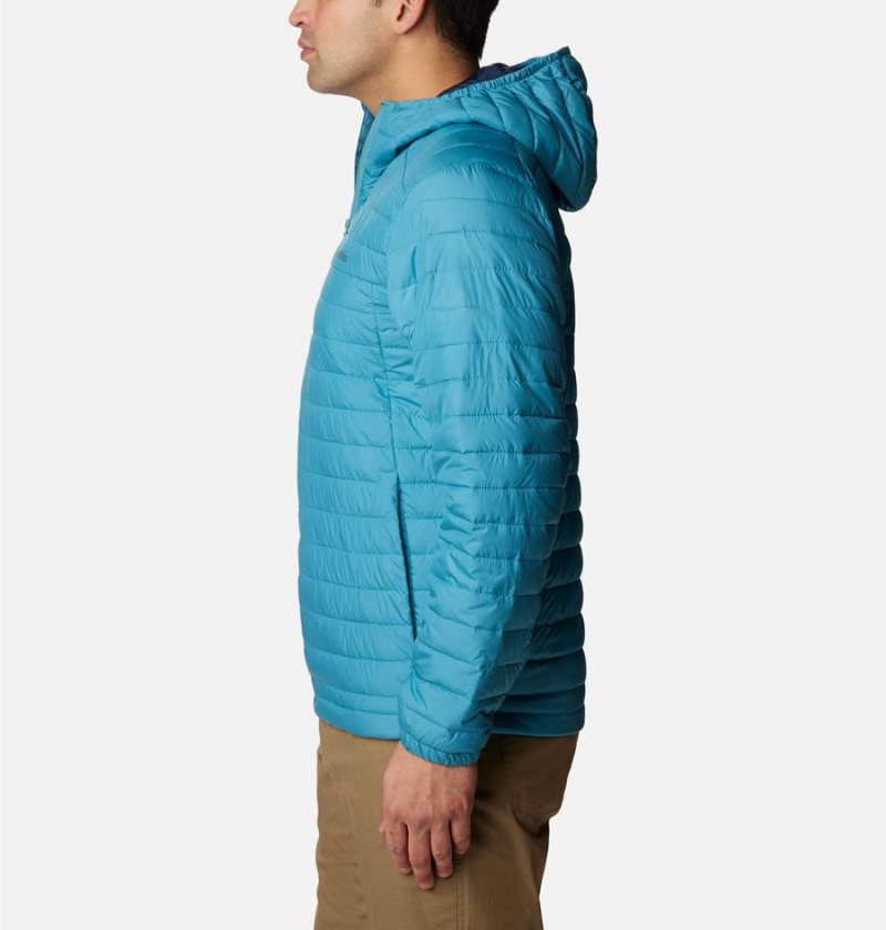 Columbia Silver Falls Hooded Insulated Men's Puffer Jacket Blue | PDSQXO-345