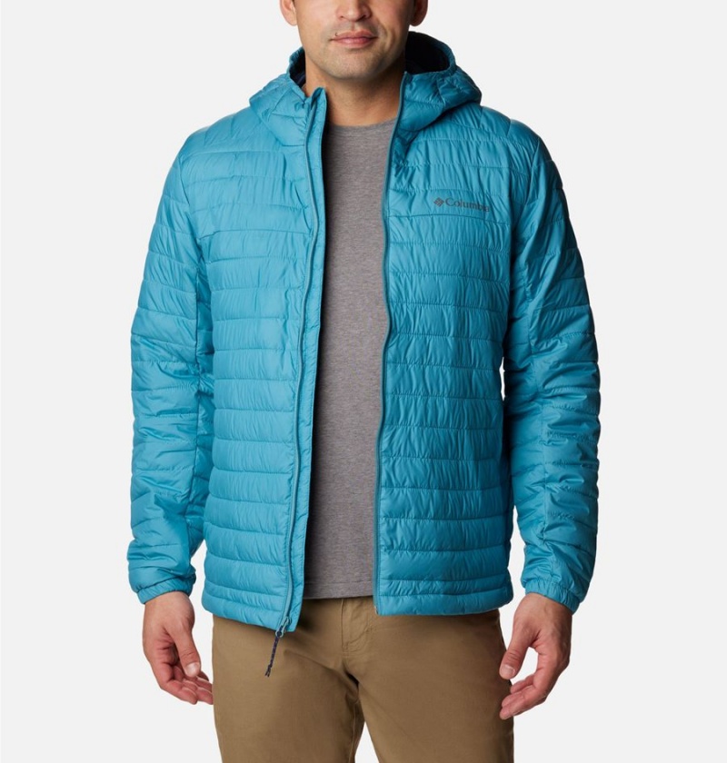 Columbia Silver Falls Hooded Insulated Men's Puffer Jacket Blue | PDSQXO-345