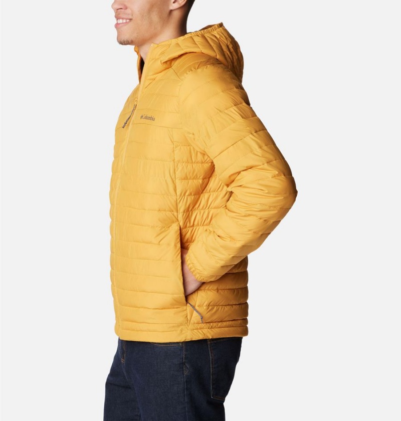 Columbia Silver Falls Hooded Insulated Men's Puffer Jacket Yellow | TSUNGO-695