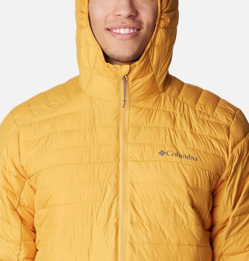 Columbia Silver Falls Hooded Insulated Men's Puffer Jacket Yellow | TSUNGO-695