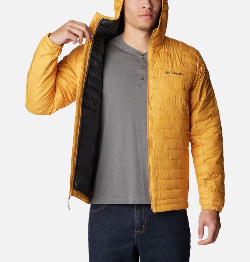 Columbia Silver Falls Hooded Insulated Men's Puffer Jacket Yellow | TSUNGO-695