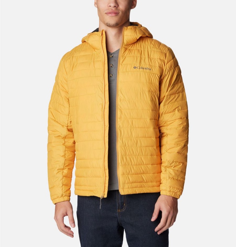 Columbia Silver Falls Hooded Insulated Men's Puffer Jacket Yellow | TSUNGO-695