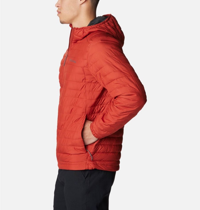 Columbia Silver Falls Hooded Insulated Men's Puffer Jacket Red | RSHQBE-036