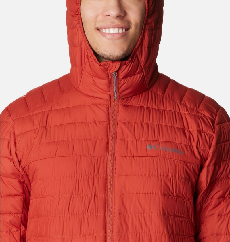 Columbia Silver Falls Hooded Insulated Men's Puffer Jacket Red | RSHQBE-036