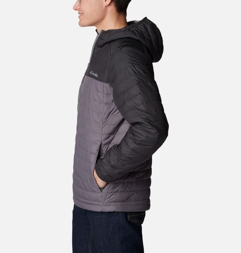 Columbia Silver Falls Hooded Insulated Men's Puffer Jacket Grey | CXUGKI-586