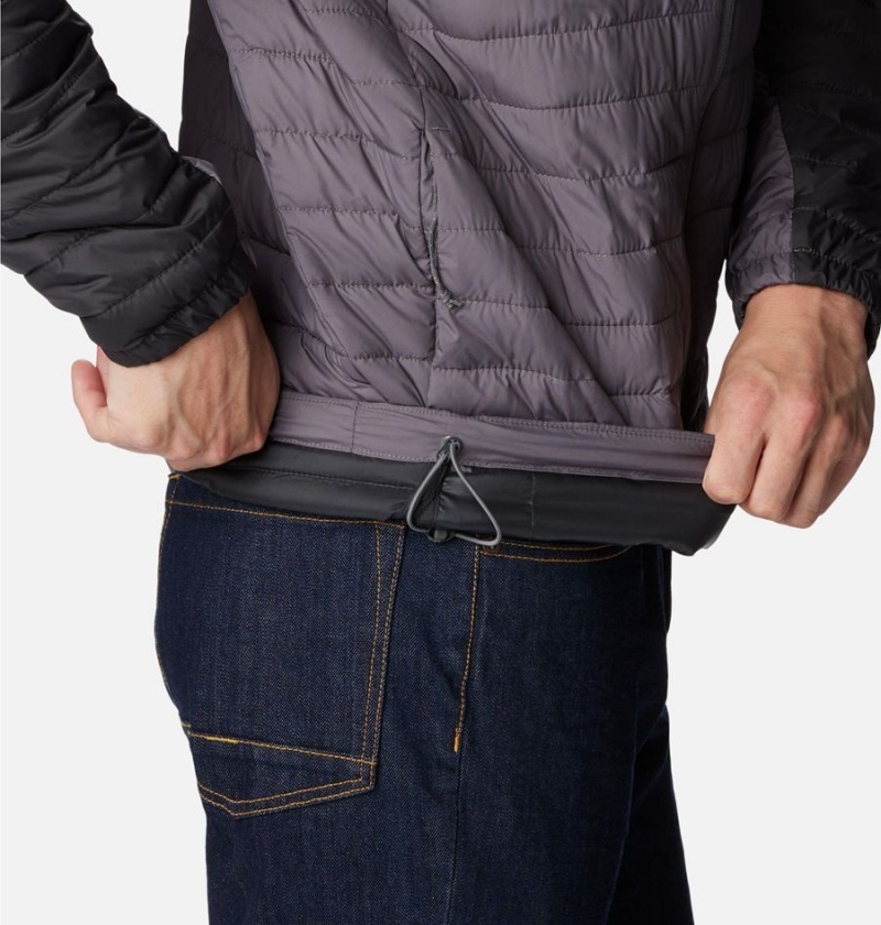 Columbia Silver Falls Hooded Insulated Men's Puffer Jacket Grey | CXUGKI-586