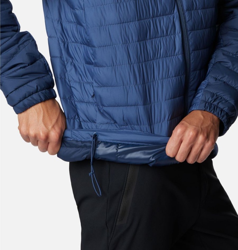 Columbia Silver Falls Hooded Insulated Men's Puffer Jacket Blue | SKLZTE-564