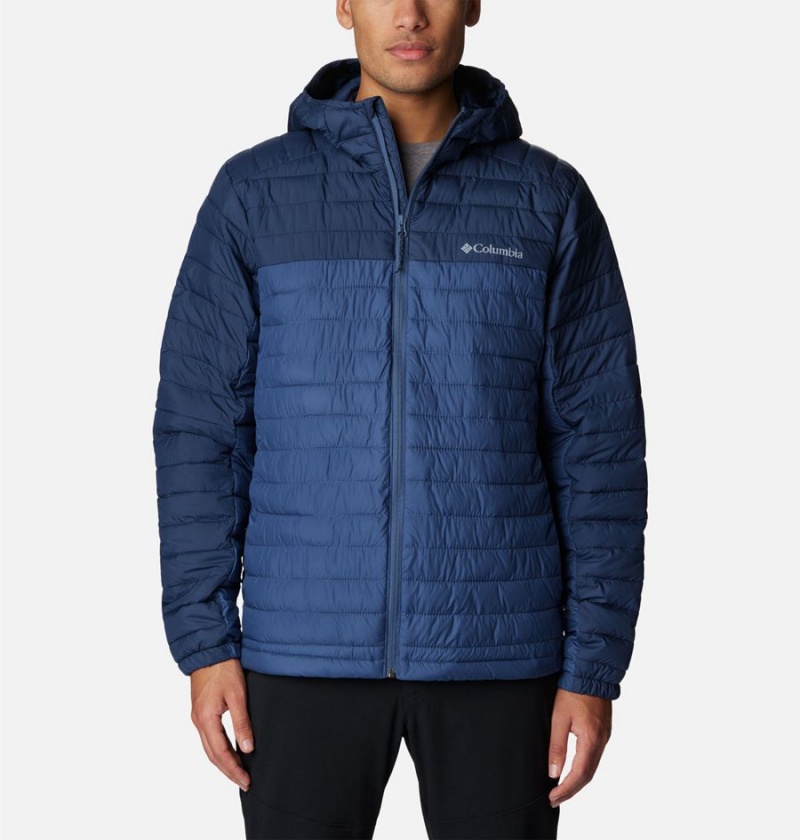 Columbia Silver Falls Hooded Insulated Men\'s Puffer Jacket Blue | SKLZTE-564