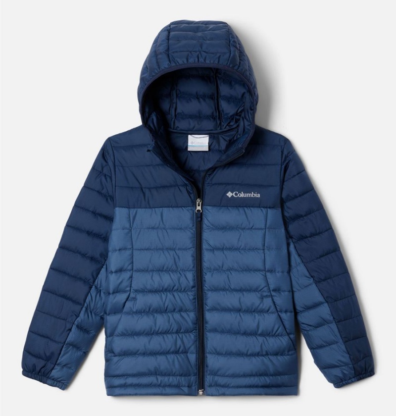 Columbia Silver Falls Hooded Kids\' Jacket Blue | QCAWDJ-214