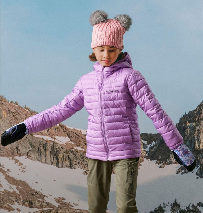 Columbia Silver Falls Hooded Kids' Jacket Purple | LFKVGN-501