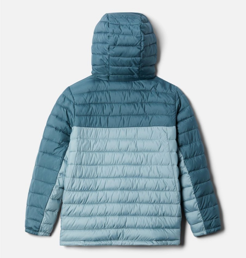 Columbia Silver Falls Hooded Kids' Jacket Turquoise | WSHQXJ-640