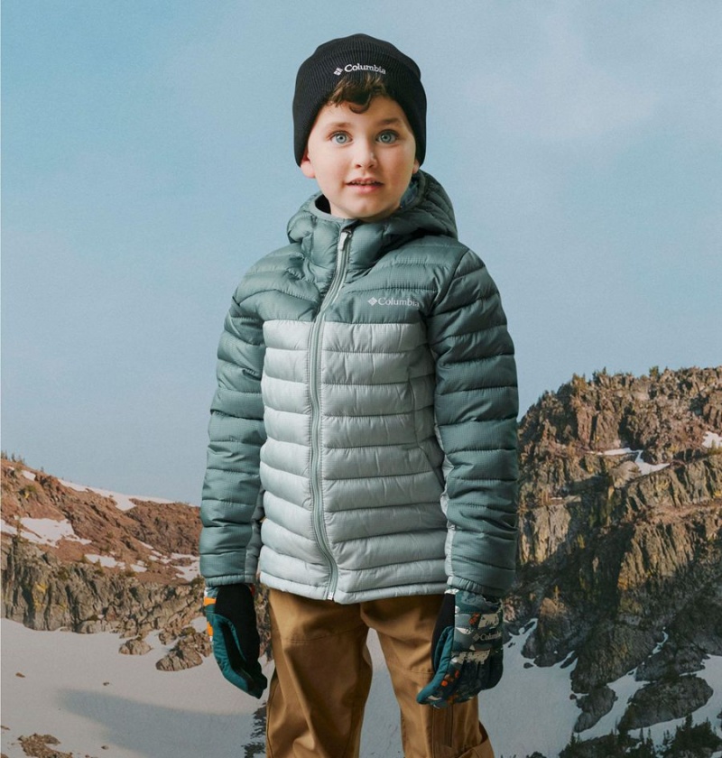 Columbia Silver Falls Hooded Kids' Jacket Turquoise | WSHQXJ-640