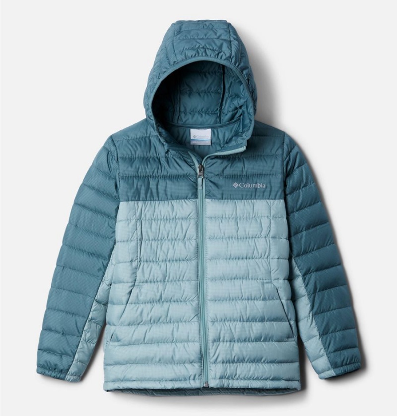Columbia Silver Falls Hooded Kids\' Jacket Turquoise | WSHQXJ-640