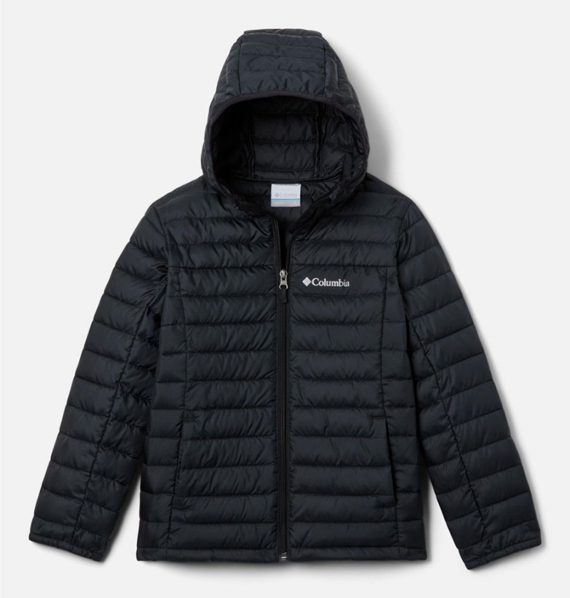 Columbia Silver Falls Hooded Kids\' Jacket Black | YRTCLM-085