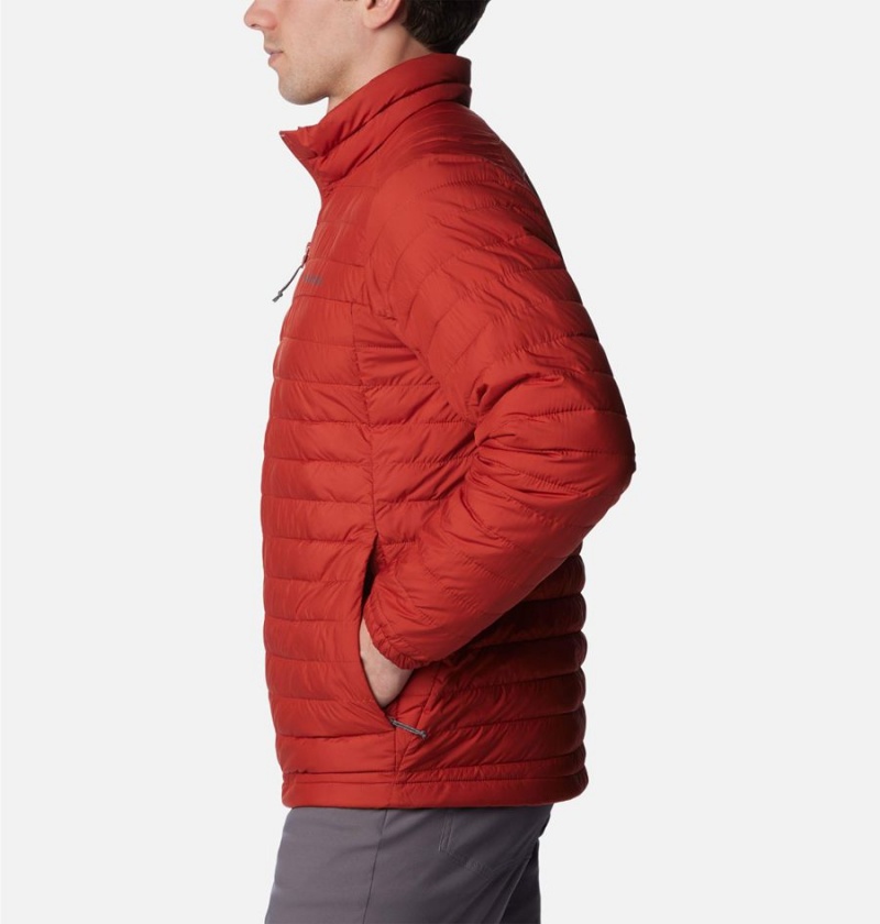 Columbia Silver Falls Insulated Men's Puffer Jacket Red | IVTRJB-725