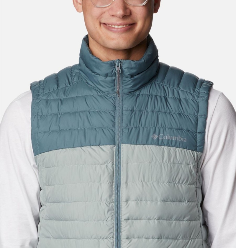 Columbia Silver Falls Men's Vest Blue | QHLWSR-986