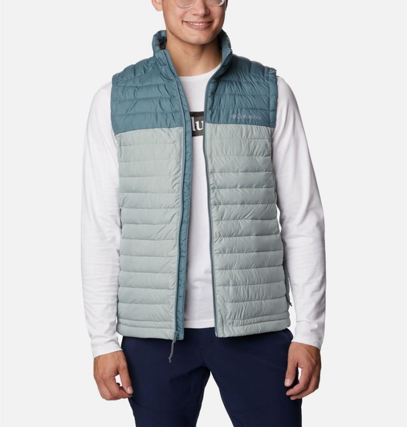 Columbia Silver Falls Men's Vest Blue | QHLWSR-986