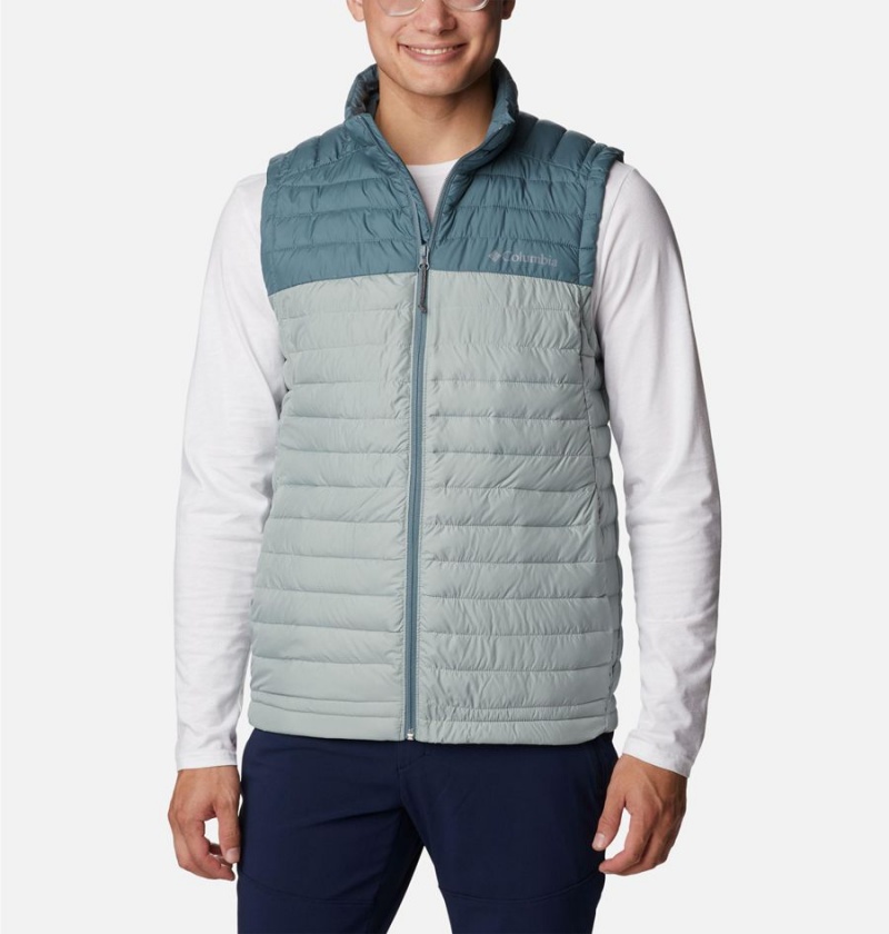 Columbia Silver Falls Men\'s Vest Blue | QHLWSR-986