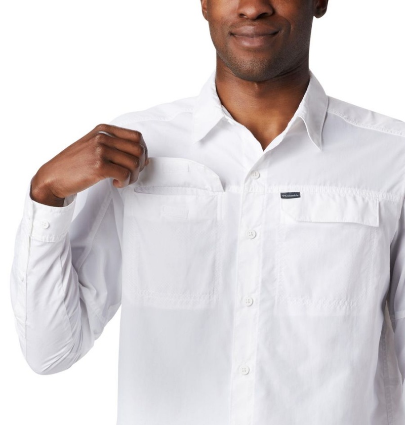 Columbia Silver Ridge 2.0 Long Sleeve Men's Shirt White | GBNWJP-724